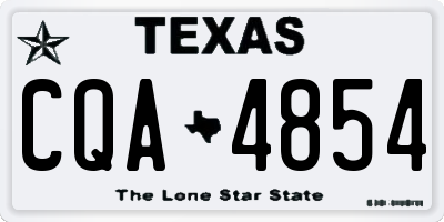 TX license plate CQA4854