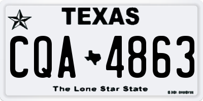 TX license plate CQA4863