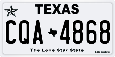 TX license plate CQA4868