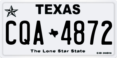 TX license plate CQA4872
