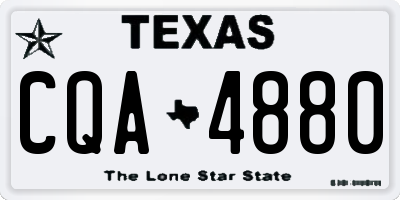 TX license plate CQA4880