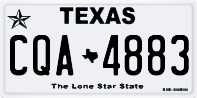 TX license plate CQA4883