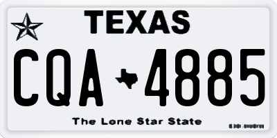 TX license plate CQA4885