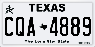 TX license plate CQA4889