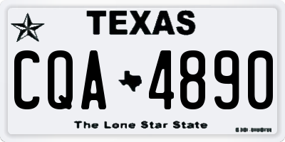 TX license plate CQA4890