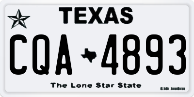 TX license plate CQA4893