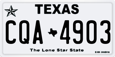 TX license plate CQA4903