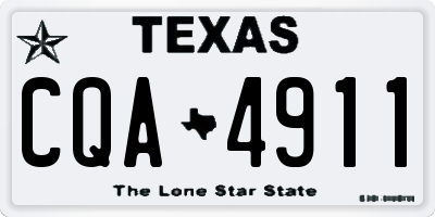 TX license plate CQA4911