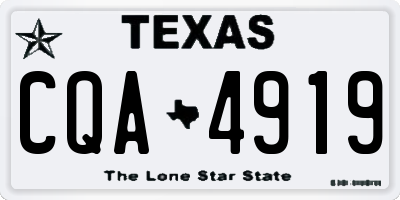 TX license plate CQA4919