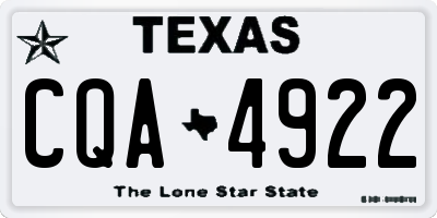 TX license plate CQA4922