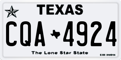 TX license plate CQA4924