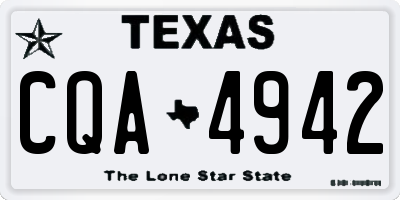 TX license plate CQA4942
