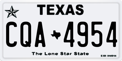 TX license plate CQA4954