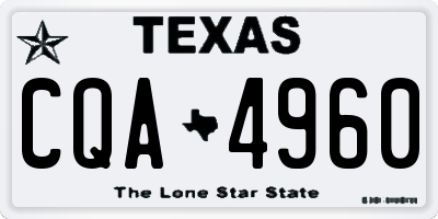 TX license plate CQA4960