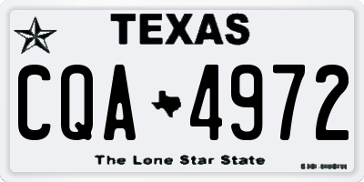 TX license plate CQA4972