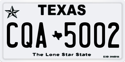 TX license plate CQA5002