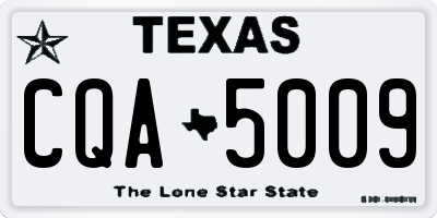 TX license plate CQA5009