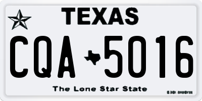 TX license plate CQA5016