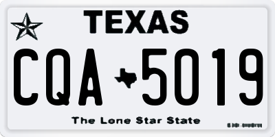 TX license plate CQA5019