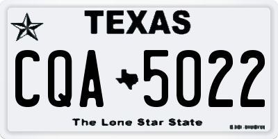 TX license plate CQA5022