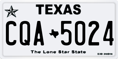 TX license plate CQA5024