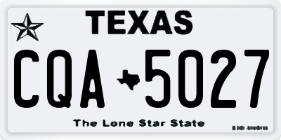 TX license plate CQA5027