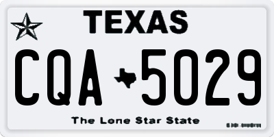 TX license plate CQA5029