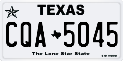 TX license plate CQA5045