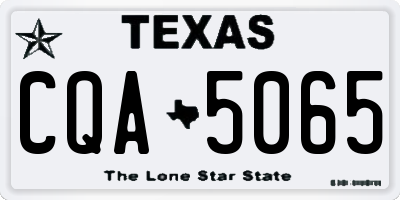 TX license plate CQA5065