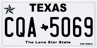 TX license plate CQA5069