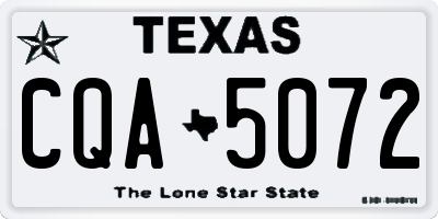 TX license plate CQA5072