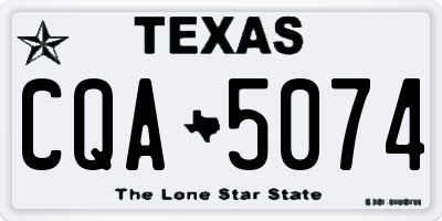 TX license plate CQA5074