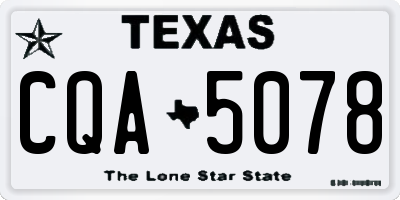 TX license plate CQA5078