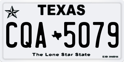 TX license plate CQA5079