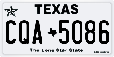 TX license plate CQA5086