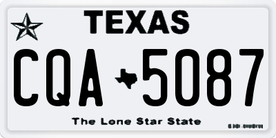 TX license plate CQA5087