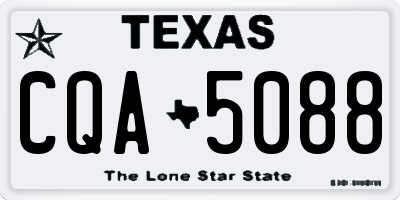 TX license plate CQA5088