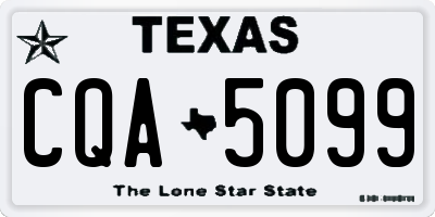 TX license plate CQA5099