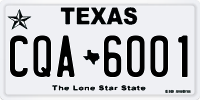 TX license plate CQA6001