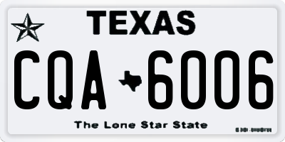 TX license plate CQA6006
