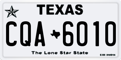 TX license plate CQA6010
