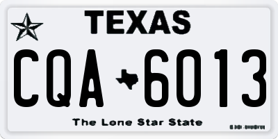 TX license plate CQA6013