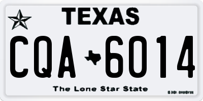 TX license plate CQA6014