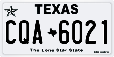 TX license plate CQA6021