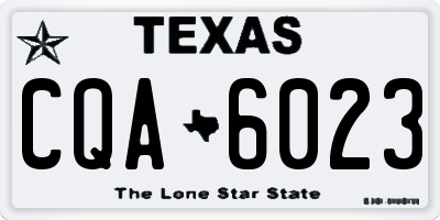 TX license plate CQA6023