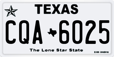 TX license plate CQA6025