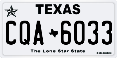 TX license plate CQA6033