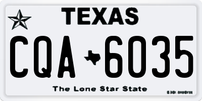 TX license plate CQA6035