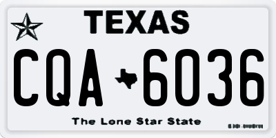TX license plate CQA6036