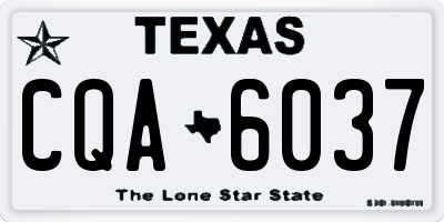 TX license plate CQA6037